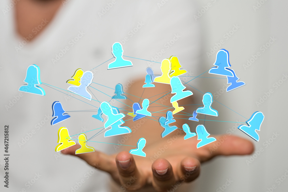 videoconference group of people talking in social network videoconference group of people talking in social network