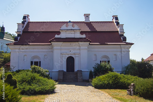 Restored National historical and architectural complex Residence of Bogdan Khmelnitsky, Chigirin city, Cherkasy region, Ukraine. Local ukrainian landmark, hetman building. Soft focus photo