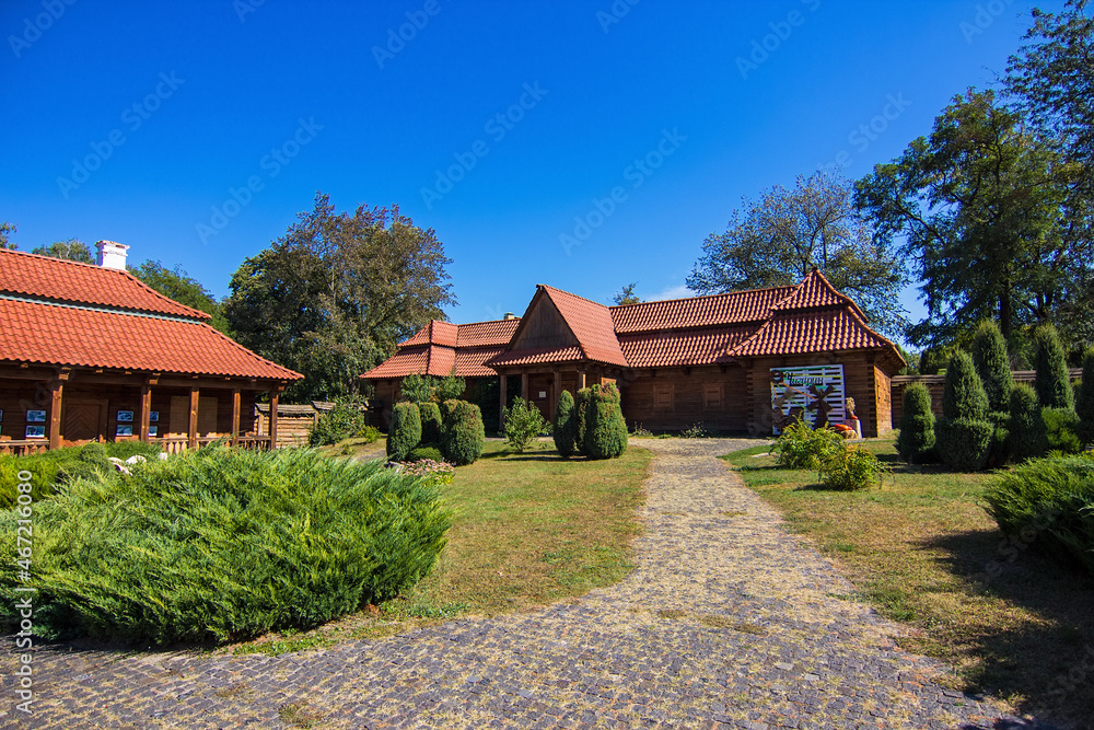 The National historical and architectural complex Residence of Bogdan Khmelnitsky, Chigirin city, Cherkasy region, Ukraine. Local ukrainian landmark, hetman building