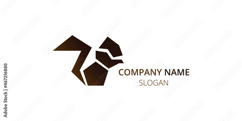 Squirrel-inspired vector logo with place to put the brand name, vector illustration, vector icon. Squirrel-inspired vector logo with place to put the brand name, vector illustration, vector icon.