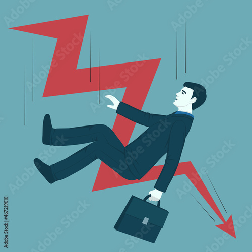 conceptual of a failure or money problem. Vector image