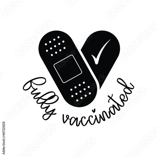 Fully vaccinated vector design, covid-19 vaccinated cut file