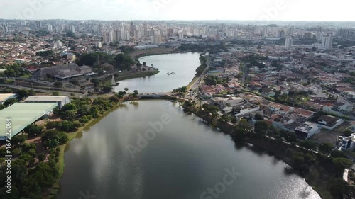 Drone view lake (Represa de Rio Preto)