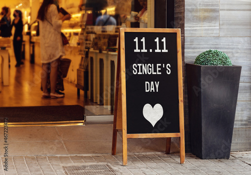 Fotografering Single's day shopping offer discount promotion, on 11 November is Chinese Single