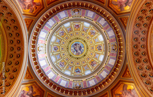 St. Stephen's basilica interiors, Budapest, Hungary 