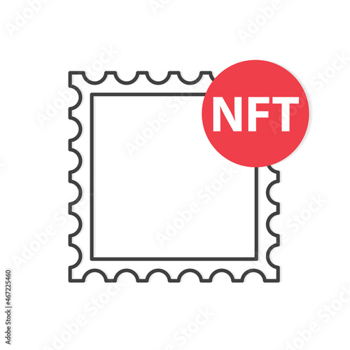 concept of NFT Non-Fungible Token, crypto technology- vector illustration