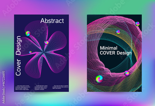 Minimum coverage of a vector. Cover design. Set of modern abstract musical backgrounds. Sound flyer for creating a fashionable cover, banner, poster, booklet...