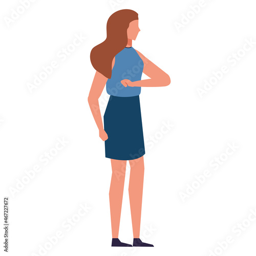 elegant businesswoman standing