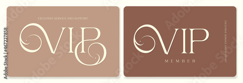 Set of membership card templates in pastel colors in modern style. For luxury clubs, boutiques, beauty salons, spa salons and other premium female audience.
