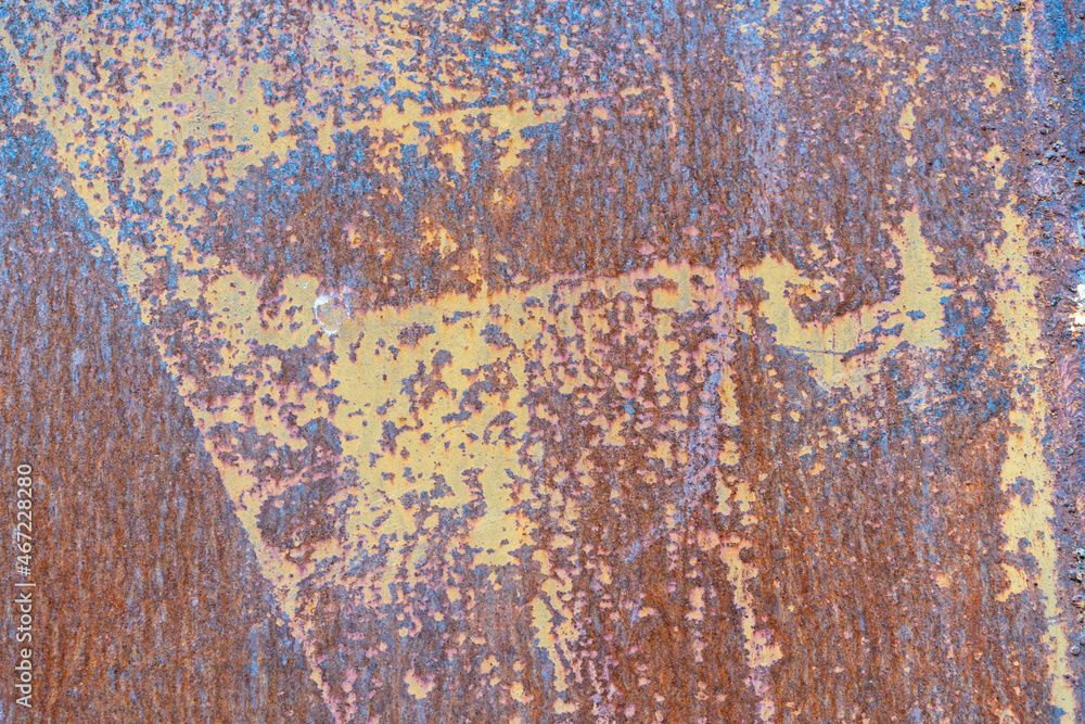 Textured metallic brown rusty background