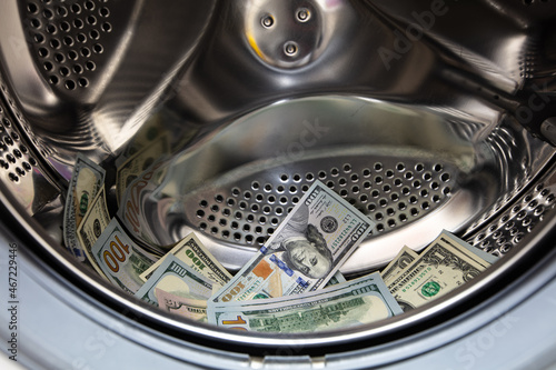  dollar banknotes in washing machine