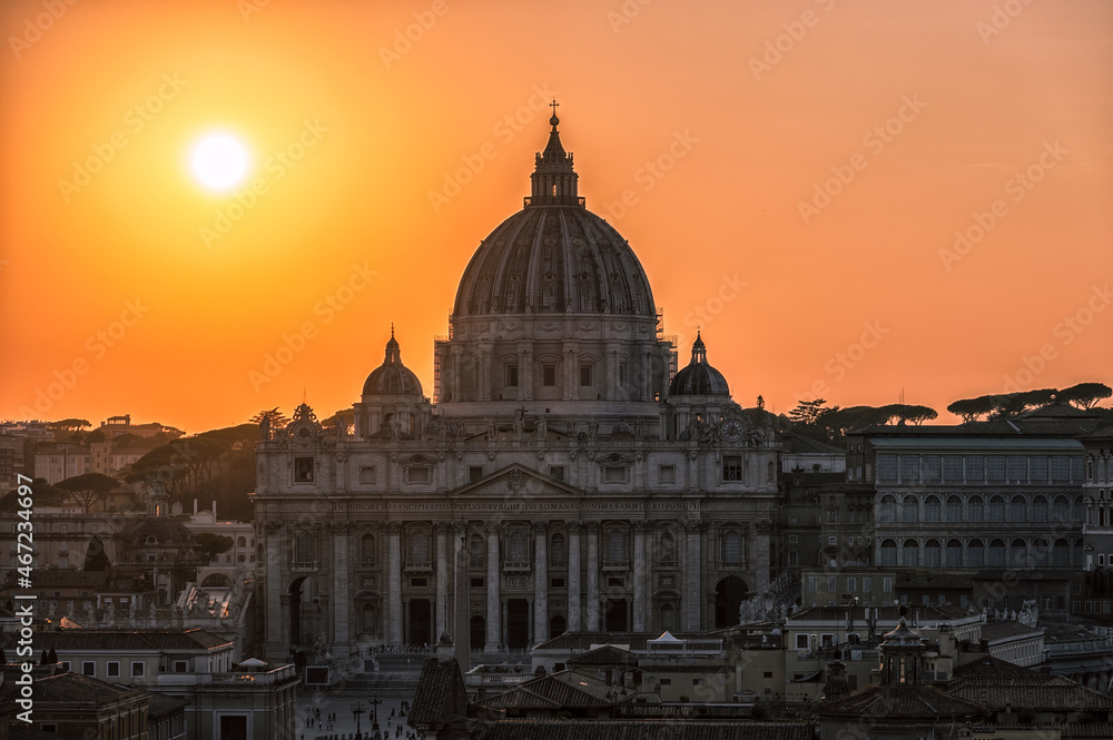 Fototapeta premium Vatican City Sunset
