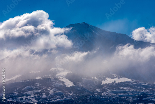 clouds over the mountain
