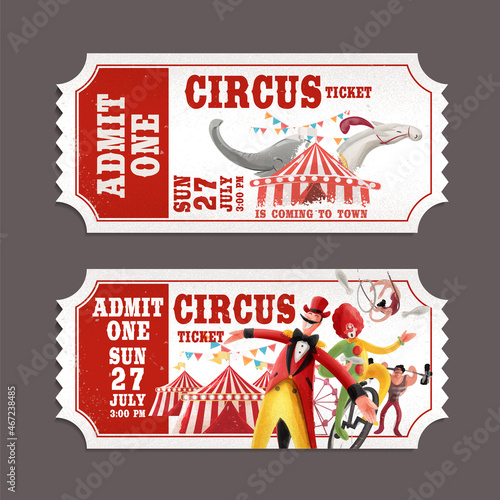 set of tickets for circus