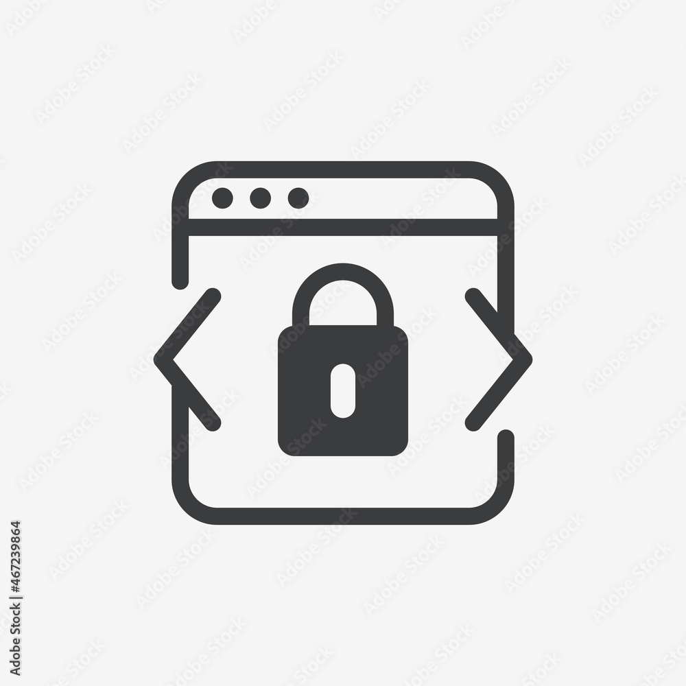 Padlock Closed Security OS Window Flat Vector Icon Padlock Closed Security OS Window Flat Vector Icon
