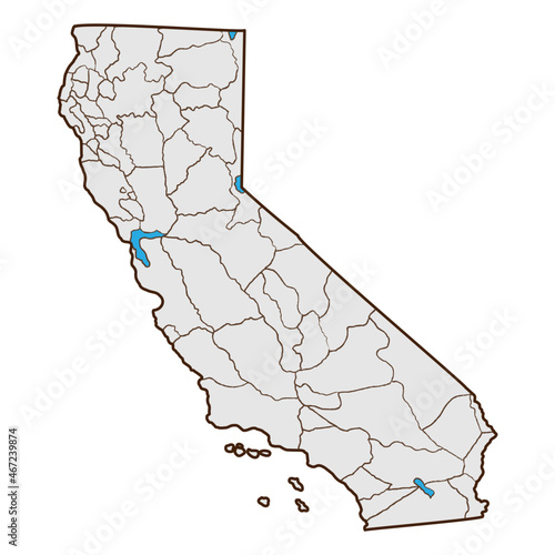 California USA tribal lands map