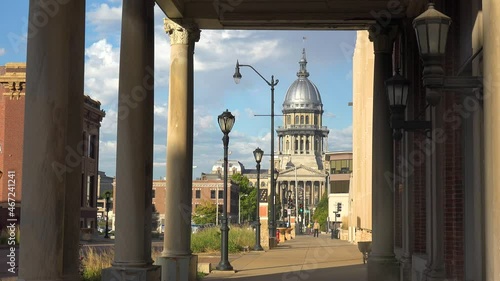 Good establishing shot of the Illinois state capitol building in Springfield, Illinois. photo