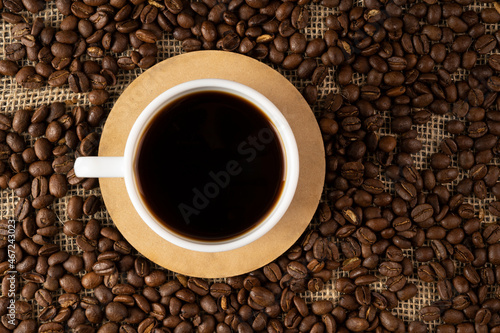 Cup of Coffee top view