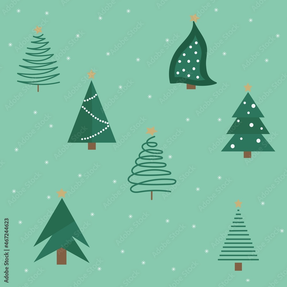 Christmas trees pattern 1