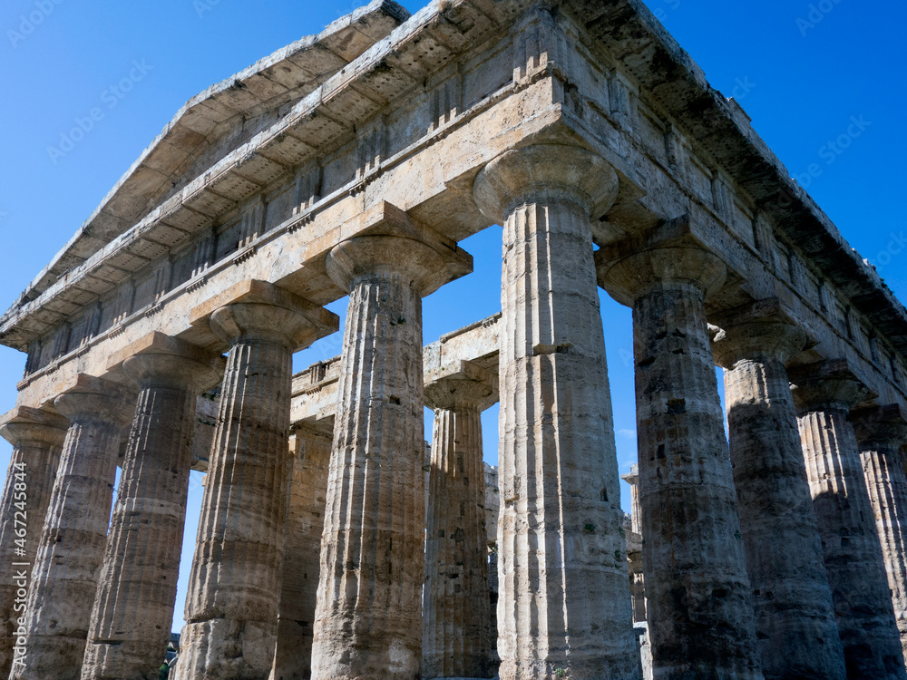 Naklejka premium Temple of Neptune, Paestum, Italy, 2021.