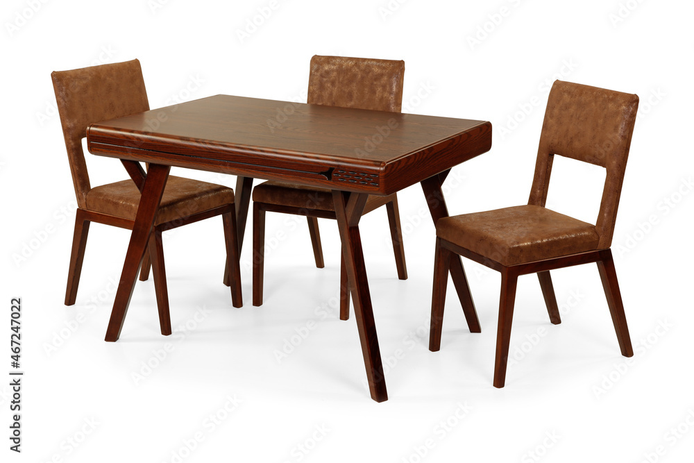 modern dining table and chairs isolated on white background modern dining table and chairs isolated on white background