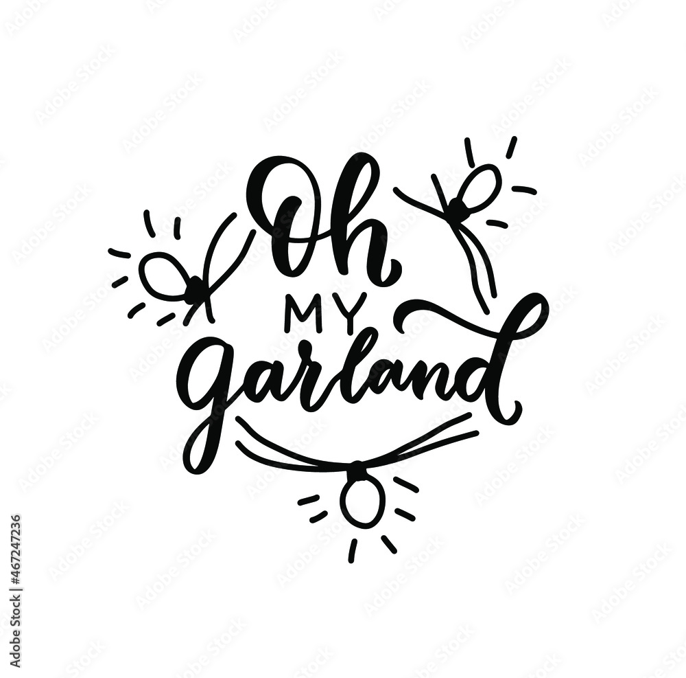 Oh my gnomes. Funny hand lettering holiday quote. Modern calligraphy. Mugs design elements phrase Oh my gnomes. Funny hand lettering holiday quote. Modern calligraphy. Mugs design elements phrase