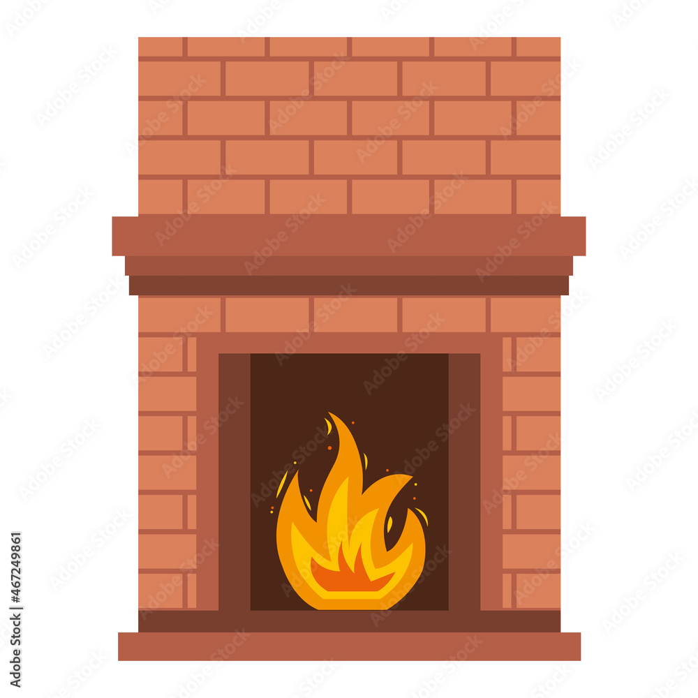 Fototapeta premium fireplace house indoor