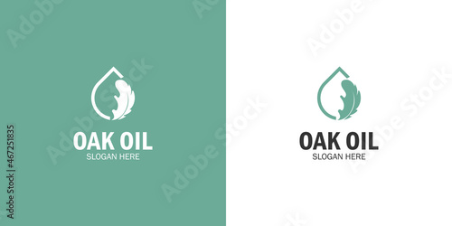 Oak oil logo design template
