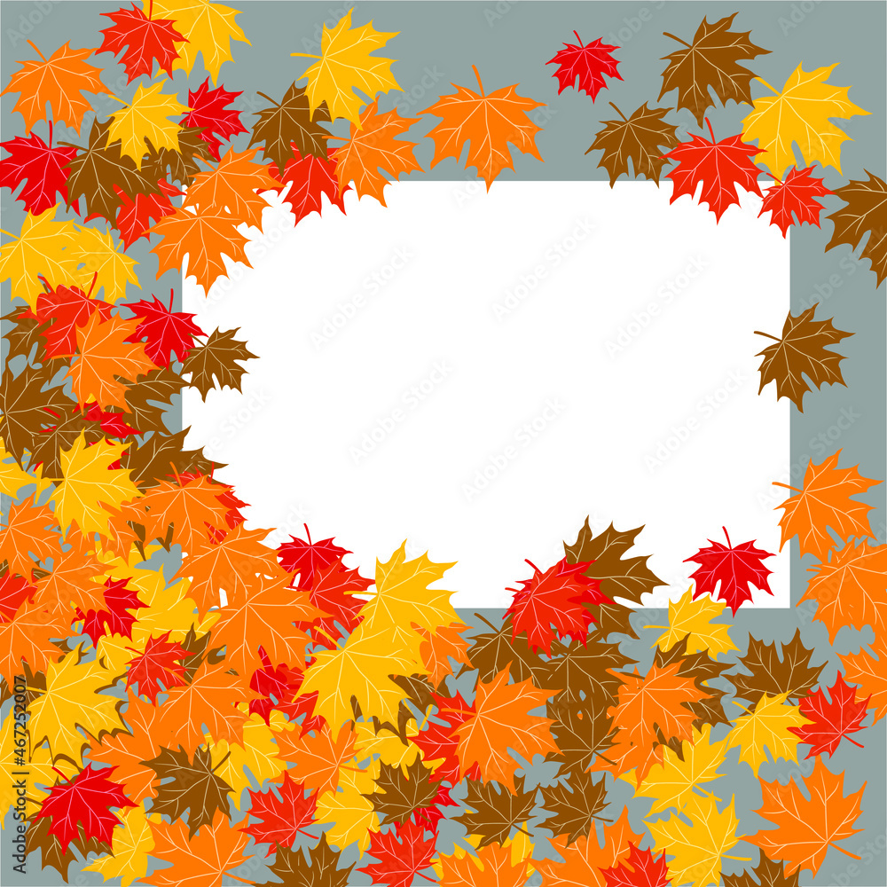 Abstract autumnal background with flying maple leaves. Fall season greeting card, poster, flyer. Vector illustration isolated on a white background.
Autumn maples falling leaves background.