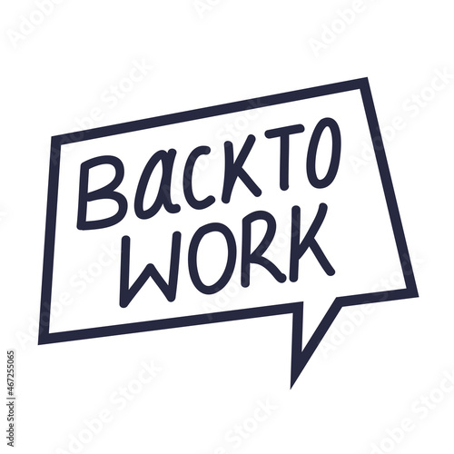 back to work lettering