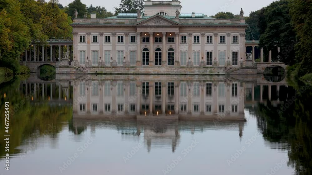 Palace on the Water in Royal Baths Park, Lazienki Park, one of the most famous parks in Warsaw, Poland Palace on the Water in Royal Baths Park, Lazienki Park, one of the most famous parks in Warsaw, Poland