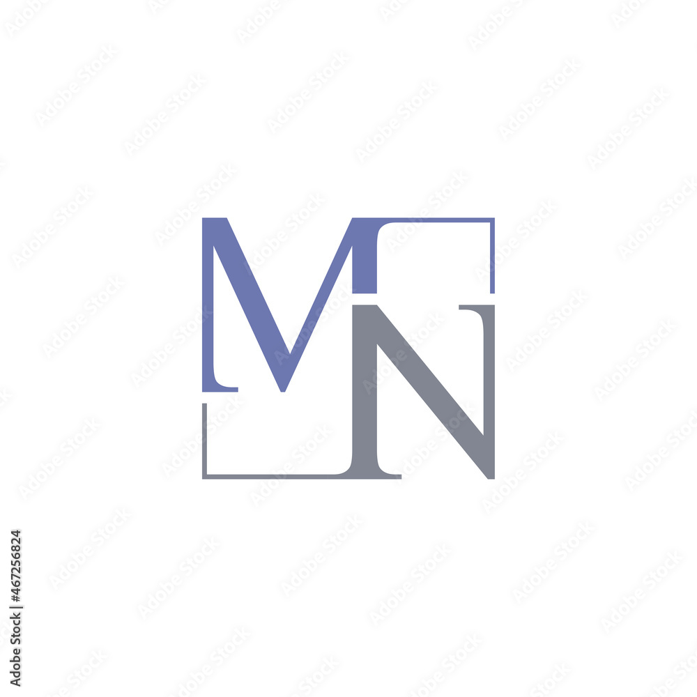initial letter MN logo vector initial letter MN logo vector