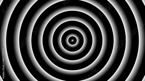 Expanding black and white circles (4K 3840x2160 30fps).