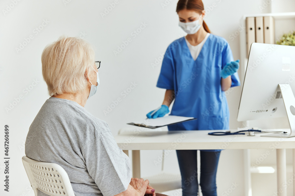 nurse and patient Hospital visit treatment nurse and patient Hospital visit treatment