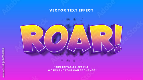 Roar simple modern 3d editable text effect