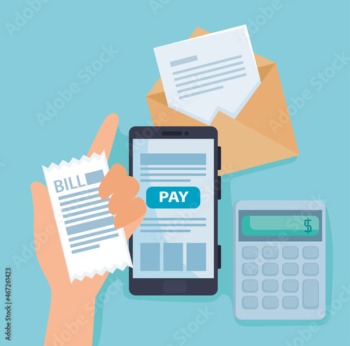 smartphone and financial calculator