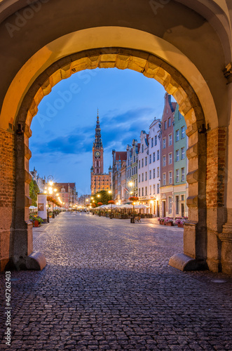 Slika na platnu Gdansk, Poland, passage through the Green Gate to Long Square, center of the his