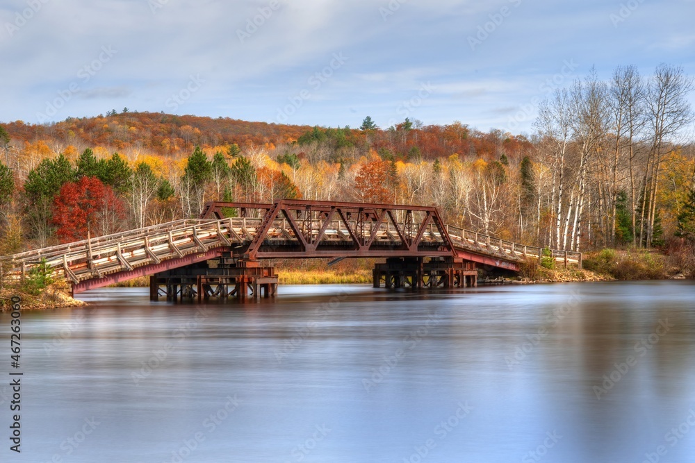 old steel railway bridge Madawaska Ontario