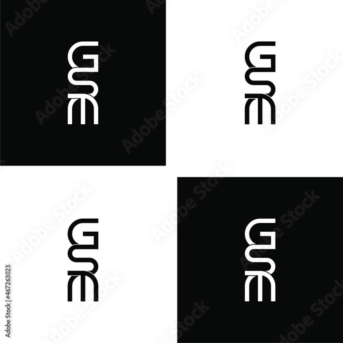 gsm initial letter monogram logo design set