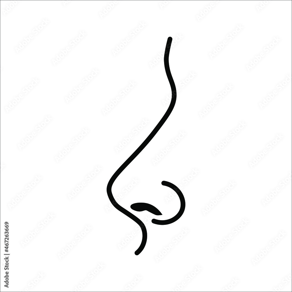 Human nose vector icon. vector illustration on white background. eps 10