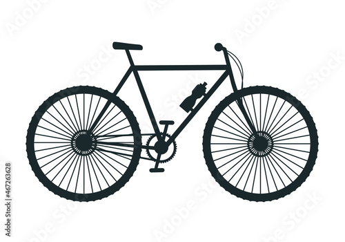 Fototapeta Naklejka Na Ścianę i Meble -  Mountain bike concept. Flat illustration. Isolated on white background. 