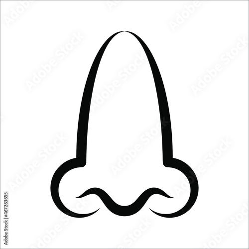 Human nose vector icon. vector illustration on white background. eps 10