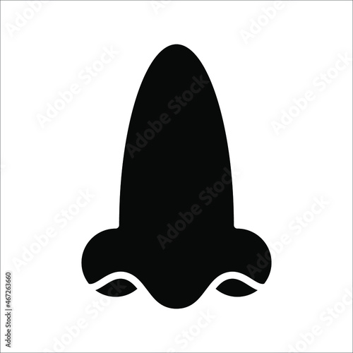 Human nose vector icon. vector illustration on white background. eps 10
