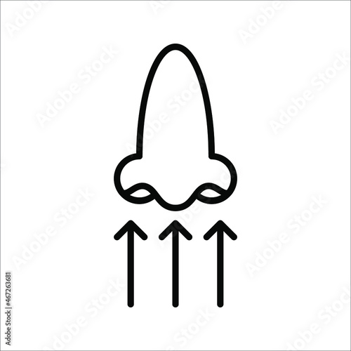 Human nose vector icon. vector illustration on white background. eps 10