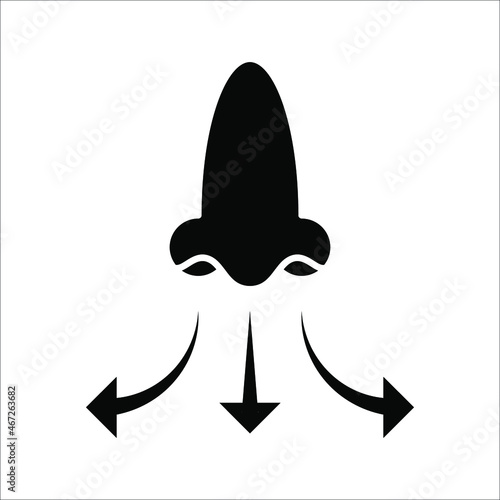 Human nose vector icon. vector illustration on white background. eps 10