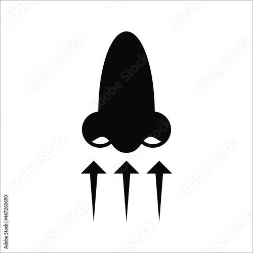 Human nose vector icon. vector illustration on white background. eps 10