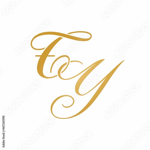 majestic gold TY initials logo photo