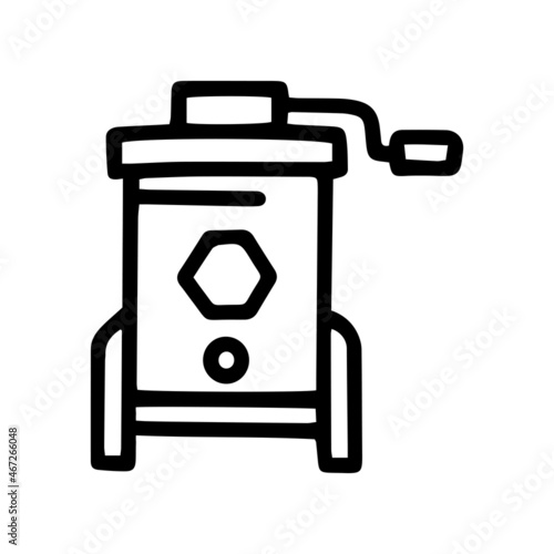 honey extractor line vector doodle simple icon