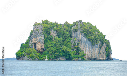 island on a white background