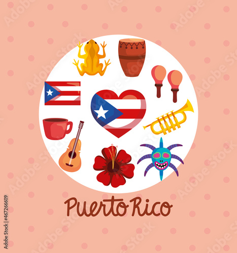 traditional icons of puerto rico photo